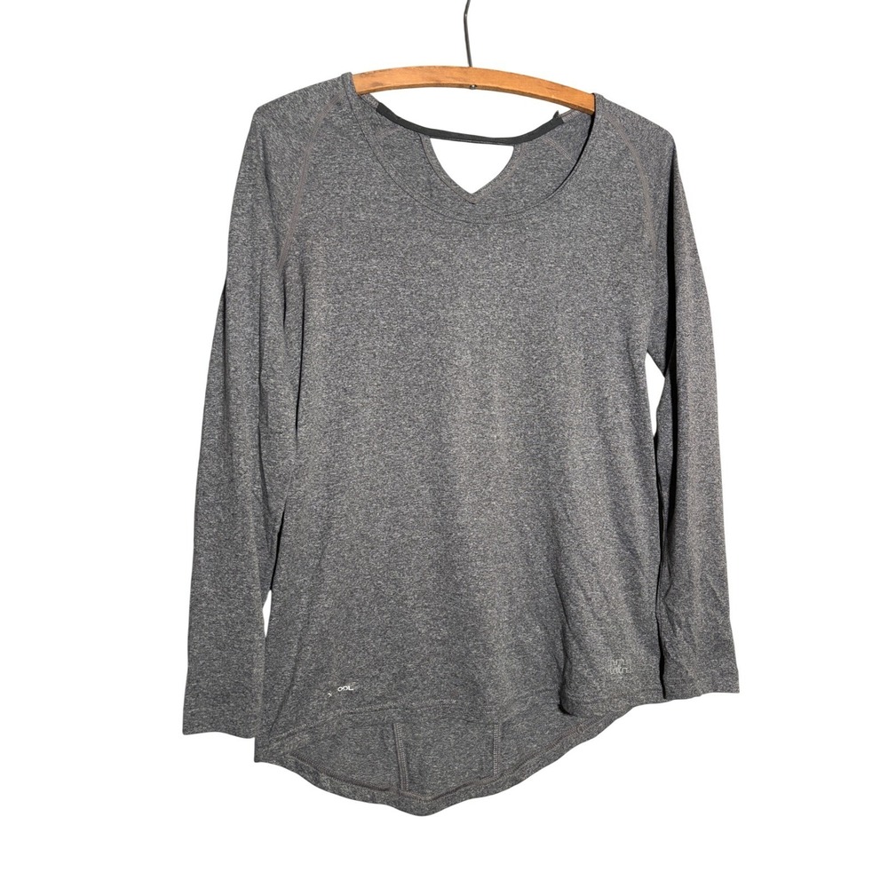 Helly Hansen X-Cool Womens S Gray Long Sleeve Training Top Cutout Back Gorpcore